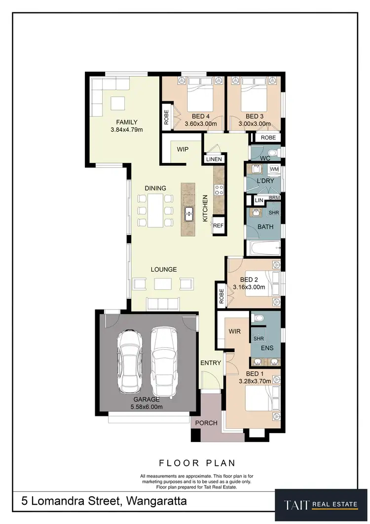 Floorplan of Homely house listing, 5 Lomandra Street, Wangaratta VIC 3677