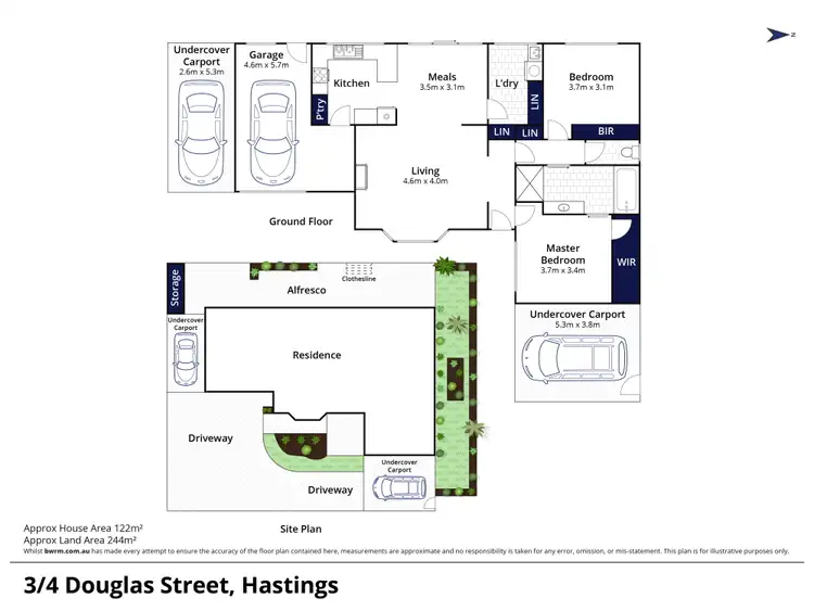 Floorplan of Homely unit listing, 3/4 Douglas Street, Hastings VIC 3915