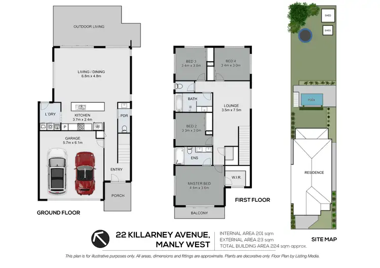 Floorplan of Homely house listing, 22 Killarney Ave, Manly West QLD 4179