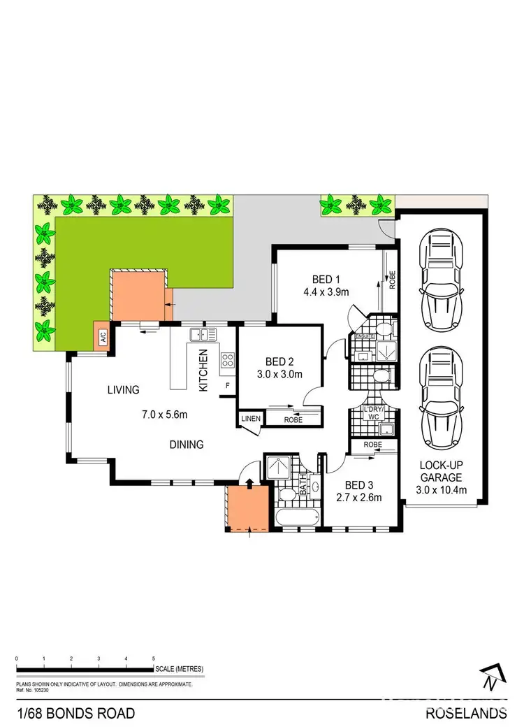 Floorplan of Homely villa listing, 1/68-72 Bonds Road, Roselands NSW 2196