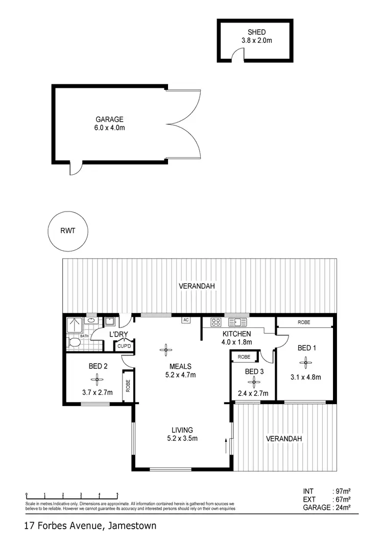Floorplan of Homely house listing, 17 Forbes Avenue, Jamestown SA 5491