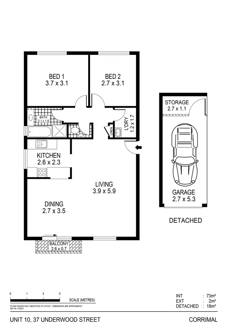 Floorplan of Homely apartment listing, 10/37 Underwood Street, Corrimal NSW 2518