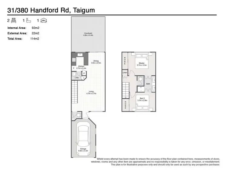 Floorplan of Homely townhouse listing, 31/380 Handford Road, Taigum QLD 4018