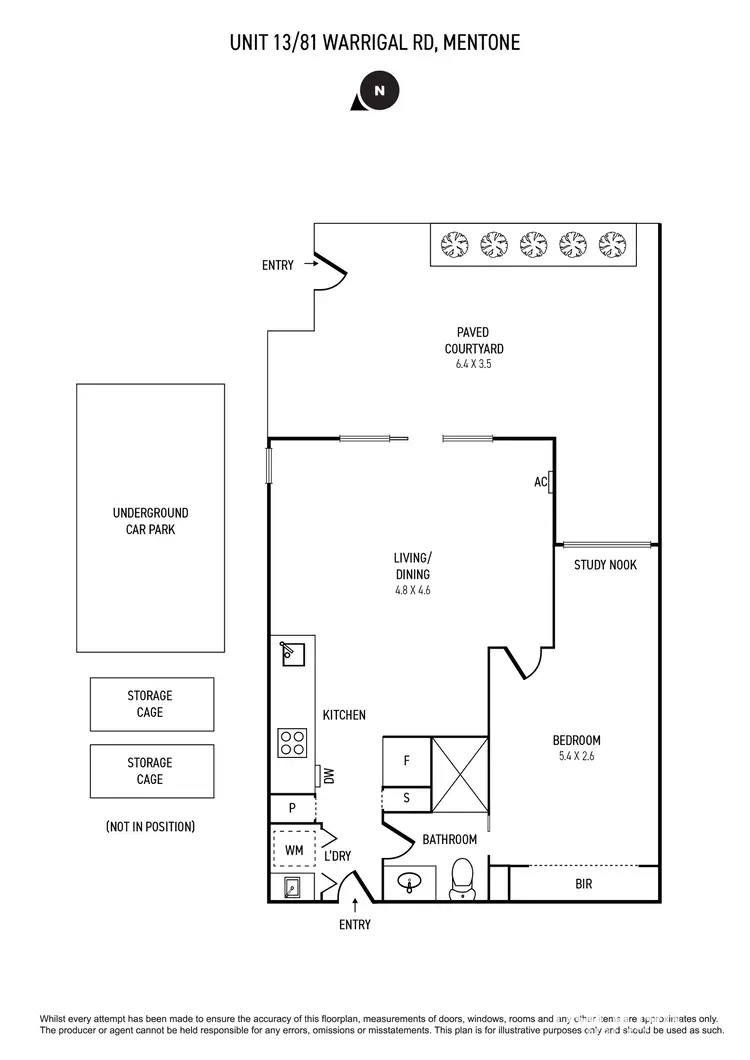 Floorplan of Homely apartment listing, 13/81 Warrigal Road, Mentone VIC 3194