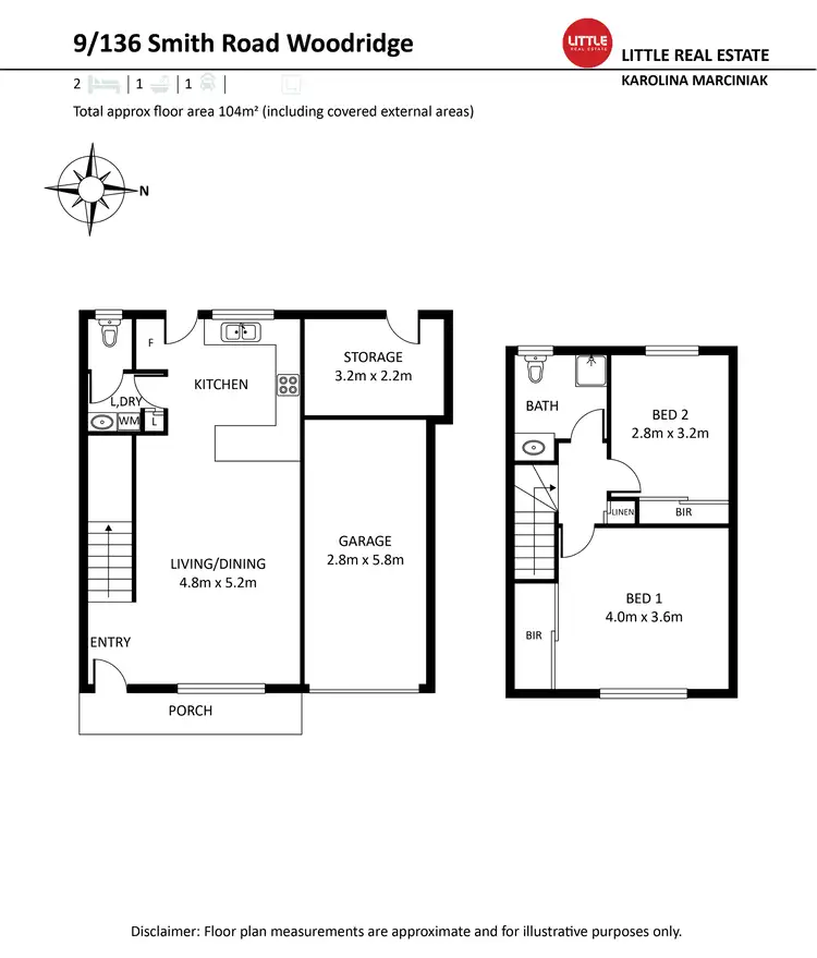 Floorplan of Homely townhouse listing, 9/136 Smith Road, Woodridge QLD 4114