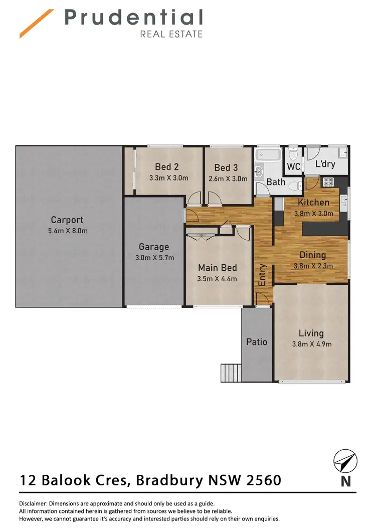 Floorplan of Homely house listing, 12 Balook Crescent, Bradbury NSW 2560