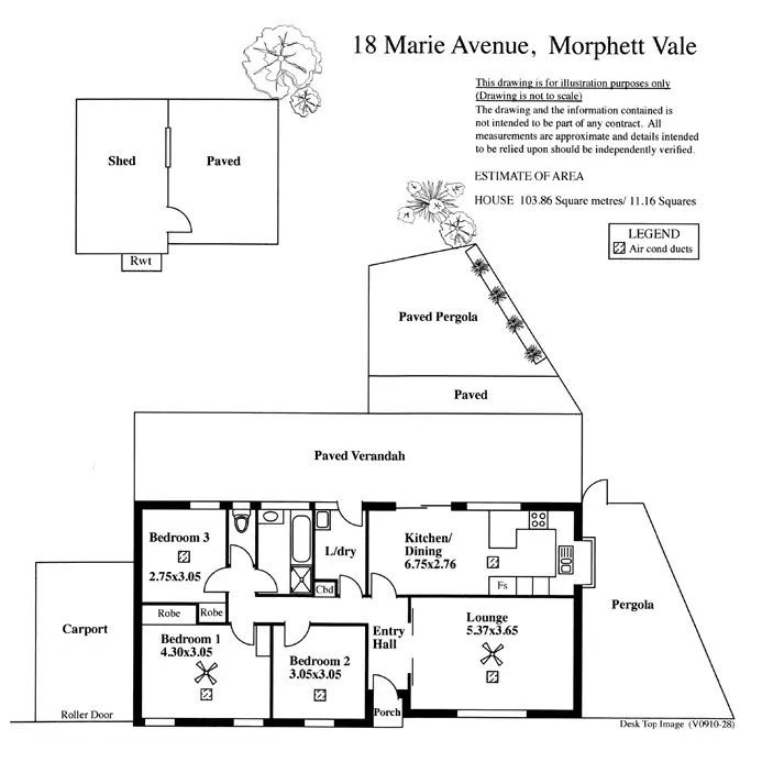 Floorplan of Homely house listing, 18 Marie Avenue, Morphett Vale SA 5162