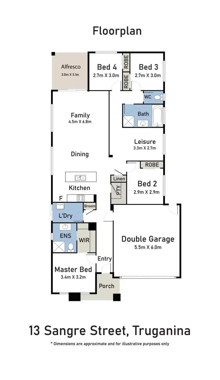 Floorplan of Homely house listing, 13 Sangre Street, Truganina VIC 3029