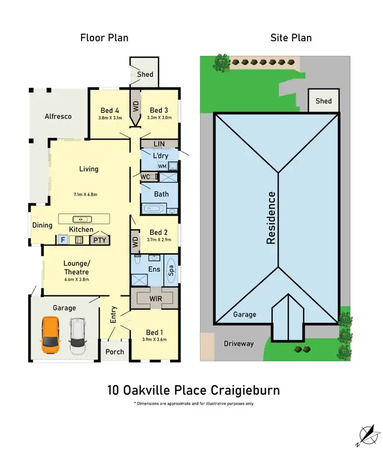 Floorplan of Homely house listing, 10 Oakville Place, Craigieburn VIC 3064