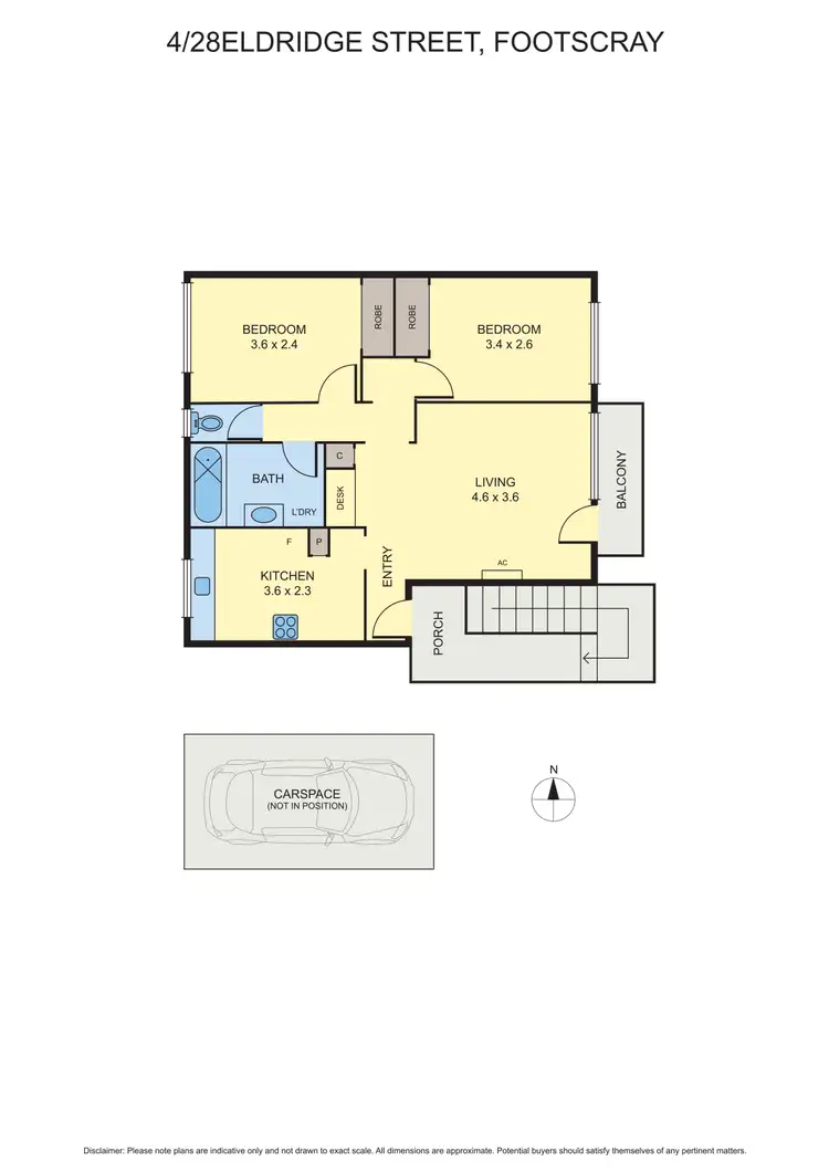 Floorplan of Homely apartment listing, 4/28 Eldridge Street, Footscray VIC 3011