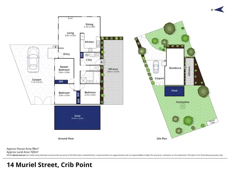 Floorplan of Homely house listing, 14 Muriel Street, Crib Point VIC 3919