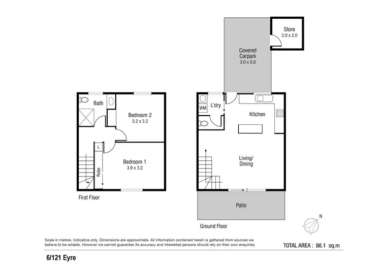 Floorplan of Homely townhouse listing, 6/121 Eyre Street, North Ward QLD 4810