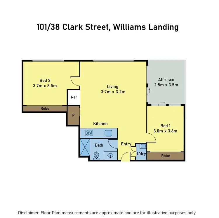 Floorplan of Homely unit listing, 101/38 Clark Street, Williams Landing VIC 3027