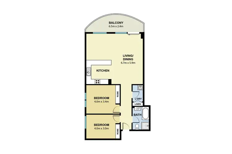 Floorplan of Homely unit listing, 6/2-6 Market Street, Rockdale NSW 2216
