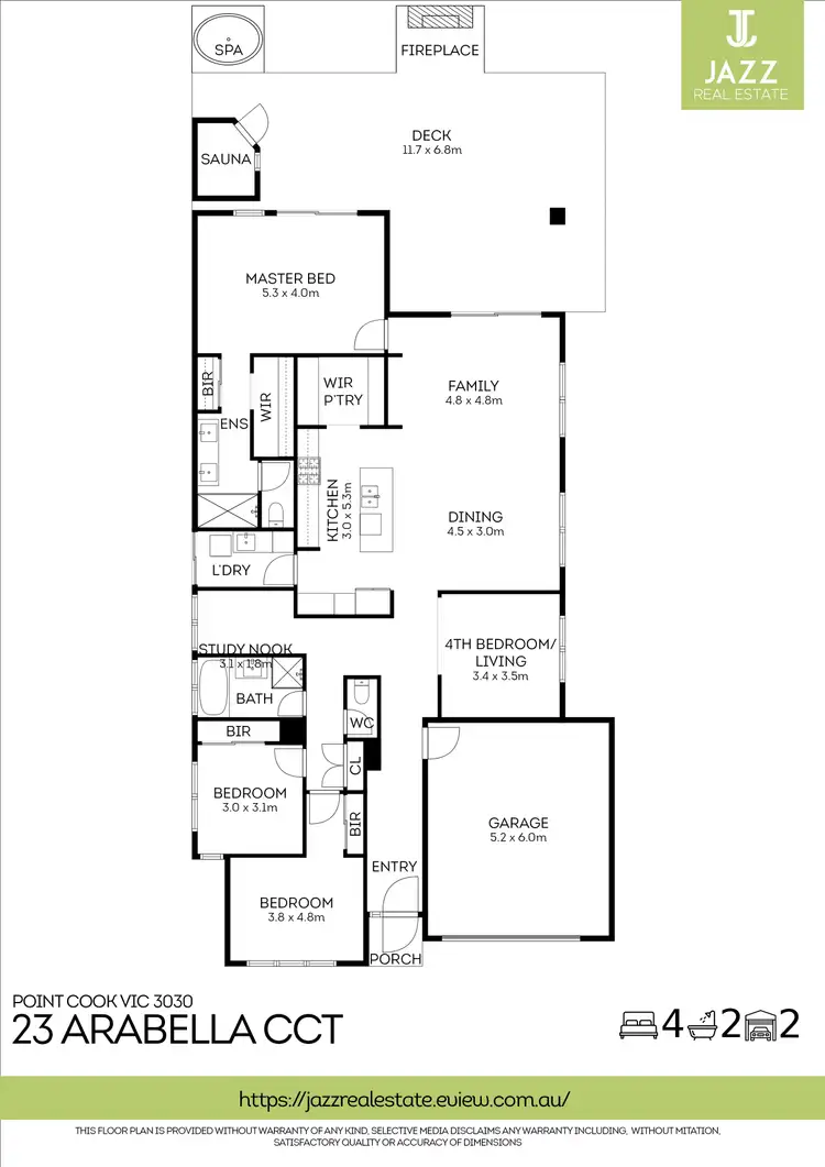 Floorplan of Homely house listing, 23 Arabella Circuit, Point Cook VIC 3030