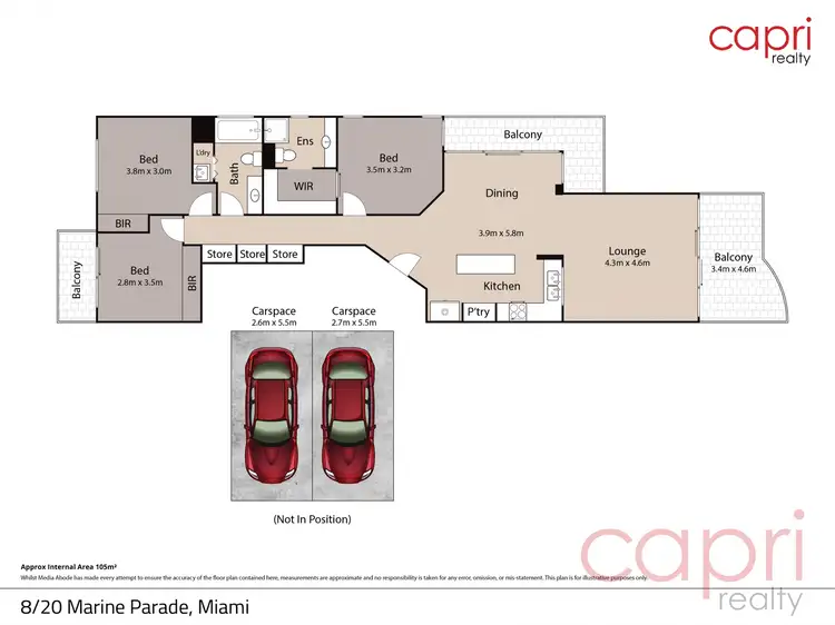Floorplan of Homely apartment listing, 8/20-22 Marine Parade, Miami QLD 4220