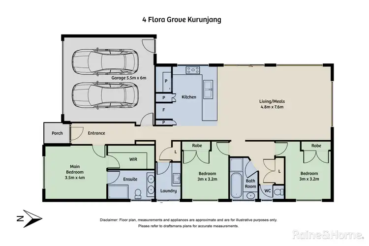 Floorplan of Homely house listing, 4 Flora Grove, Kurunjang VIC 3337