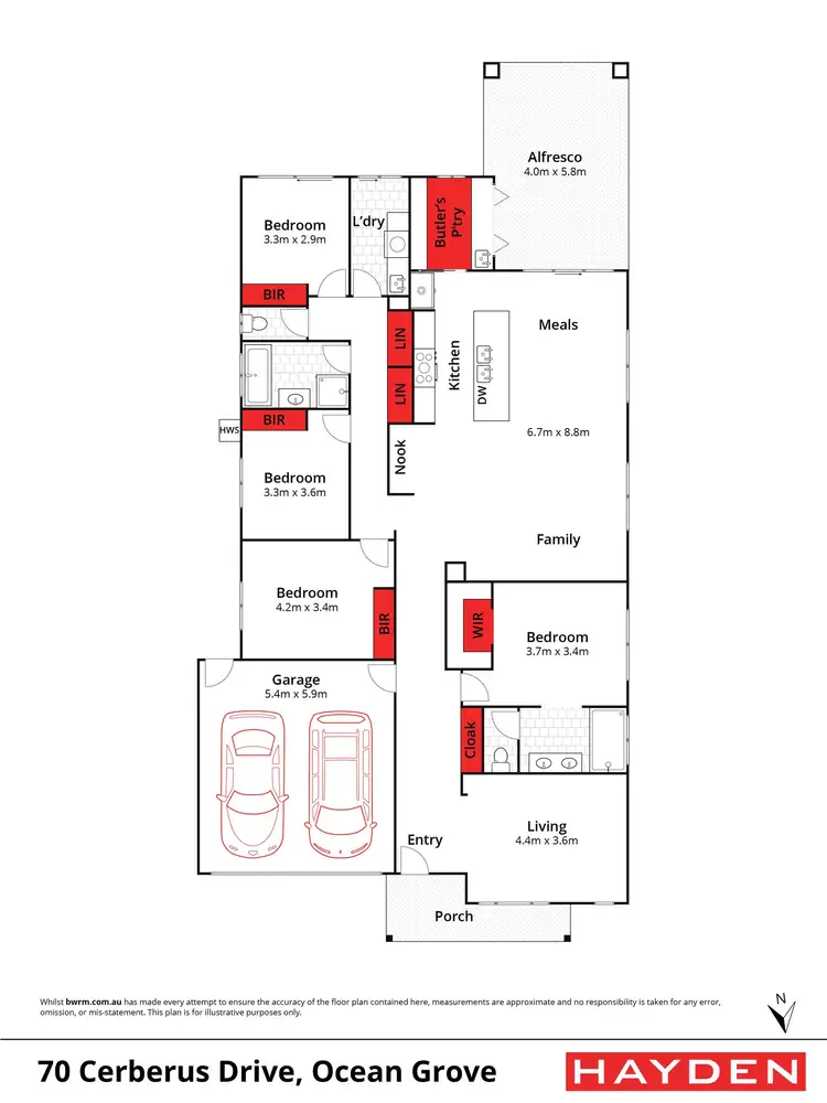 Floorplan of Homely house listing, 70 Cerberus Drive, Ocean Grove VIC 3226