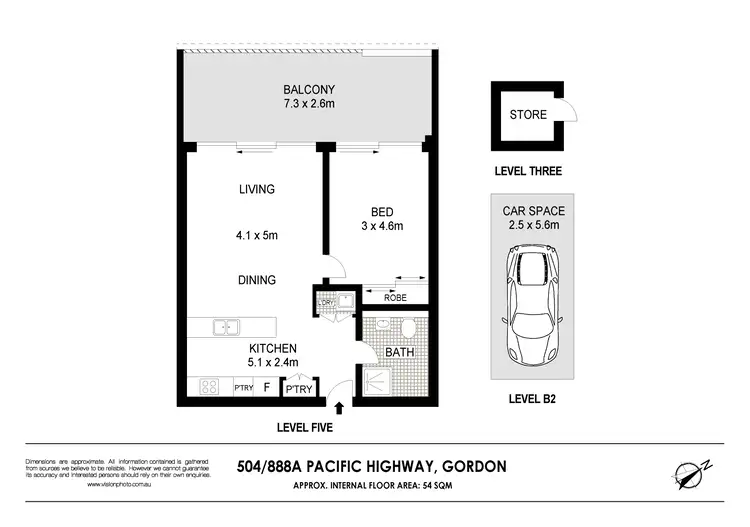 Floorplan of Homely apartment listing, 504/888A Pacific Highway, Gordon NSW 2072