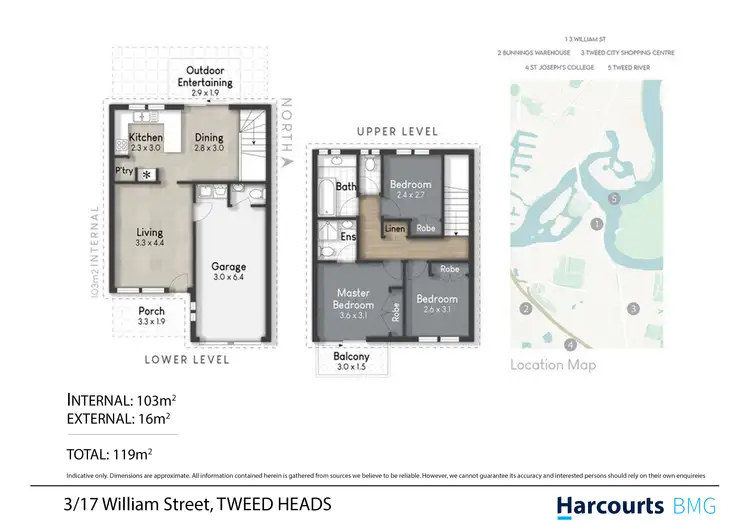 Floorplan of Homely townhouse listing, 3/17 William Street, Tweed Heads South NSW 2486