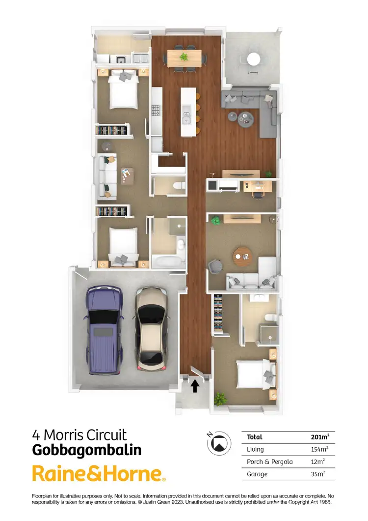 Floorplan of Homely house listing, 4 Morris Crescent, Gobbagombalin NSW 2650