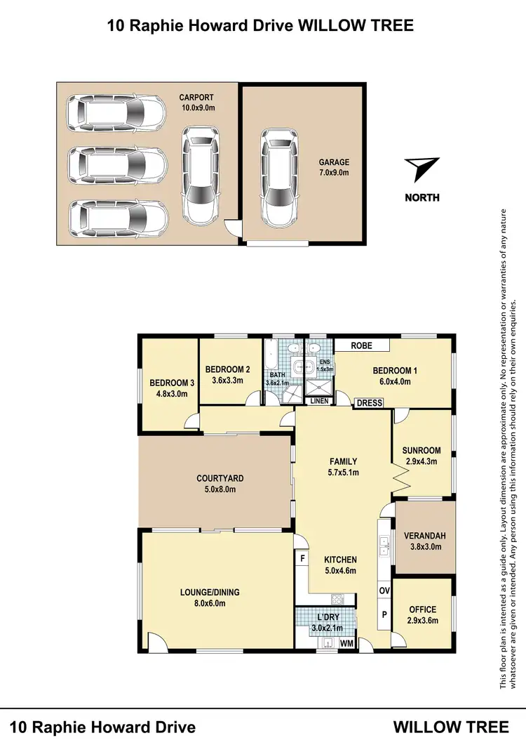 Floorplan of Homely rural property listing, 10 Raphie Howard Drive, Willow Tree NSW 2339