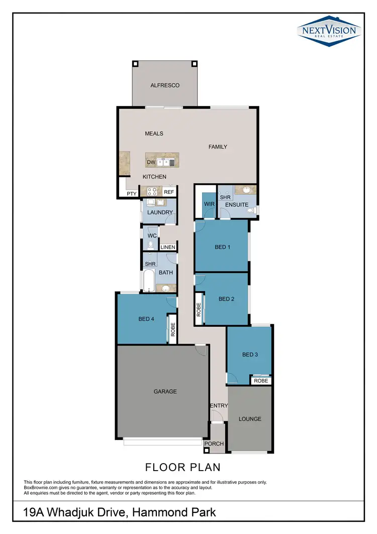 Floorplan of Homely house listing, 19A Whadjuk Drive, Hammond Park WA 6164