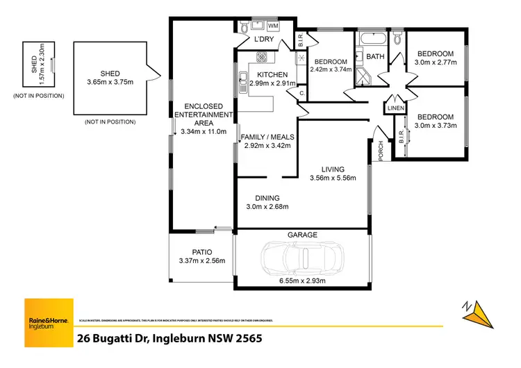 Floorplan of Homely house listing, 26 Bugatti Drive, Ingleburn NSW 2565