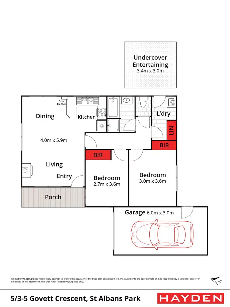 Floorplan of Homely unit listing, 5/3-5 Govett Crescent, St Albans Park VIC 3219