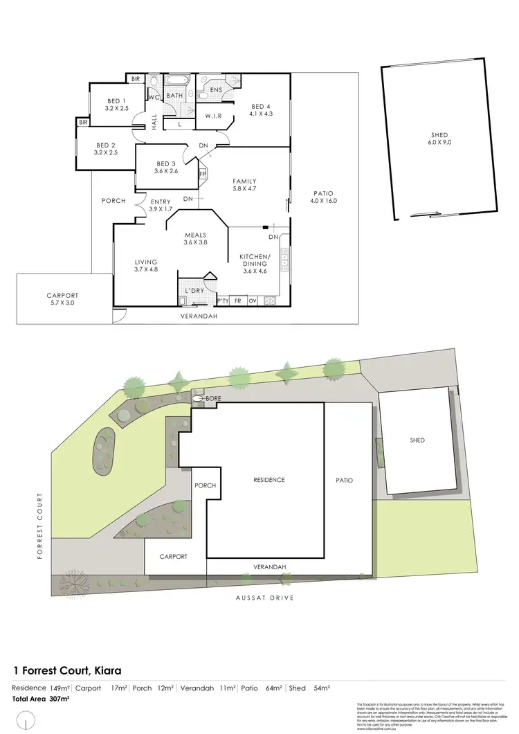 Floorplan of Homely house listing, 1 Forrest Court, Kiara WA 6054