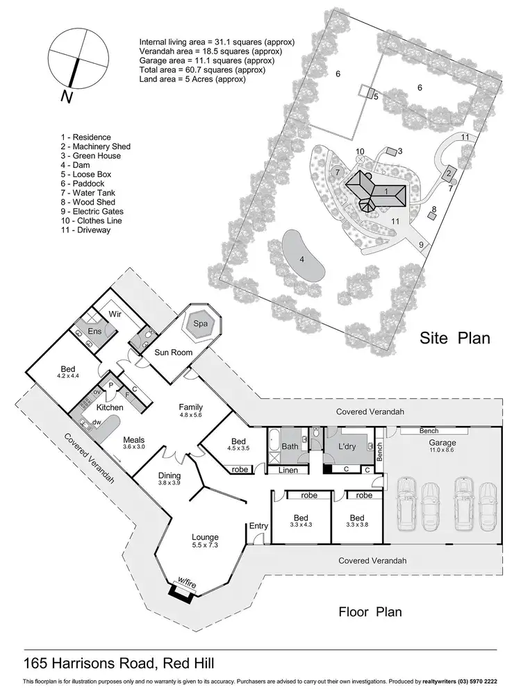 Floorplan of Homely house listing, 165 Harrisons Road, Red Hill VIC 3937