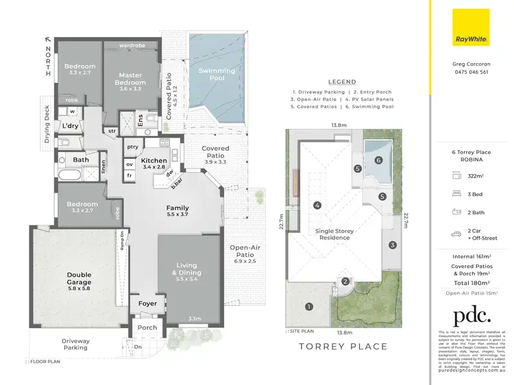 Floorplan of Homely house listing, 6 Torrey Place, Robina QLD 4226