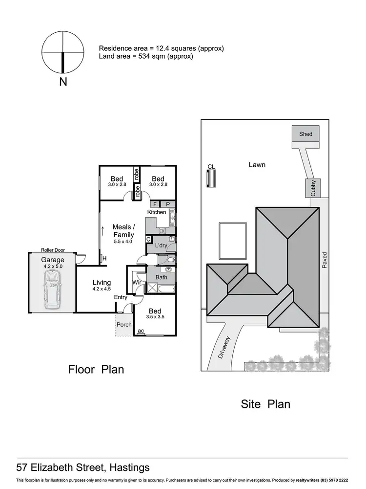 Floorplan of Homely house listing, 57 Elizabeth Street, Hastings VIC 3915