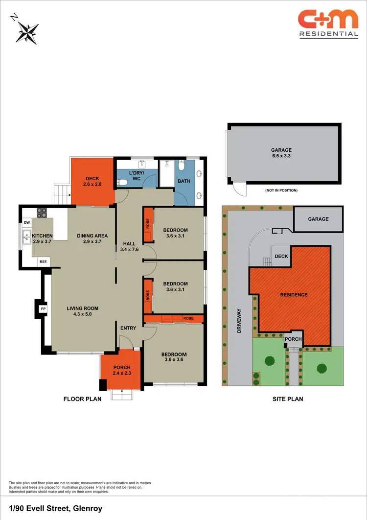 Floorplan of Homely townhouse listing, 1/90 Evell Street, Glenroy VIC 3046