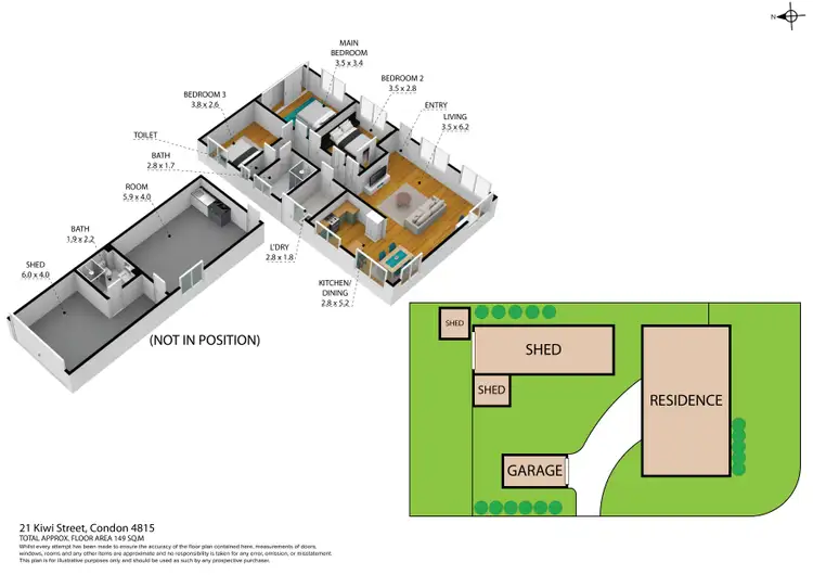Floorplan of Homely house listing, 21 Kiwi Street, Condon QLD 4815