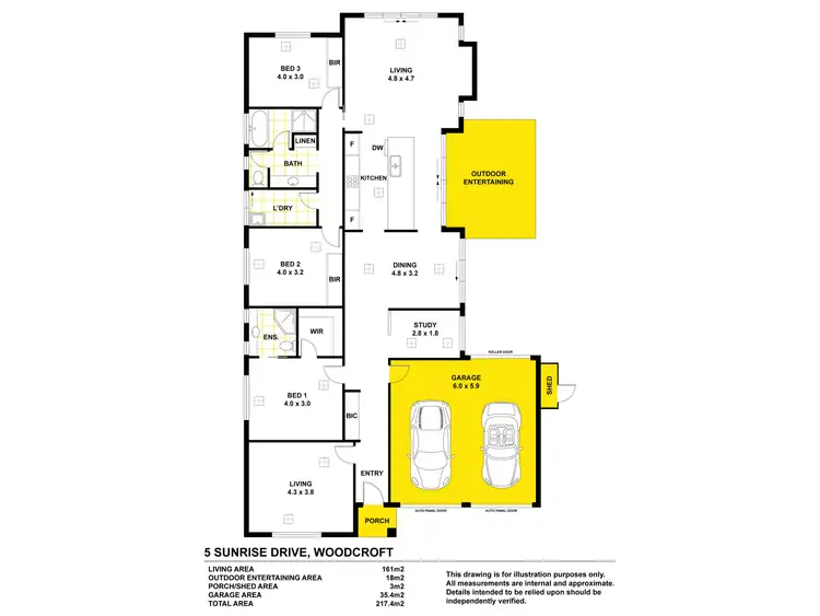 Floorplan of Homely house listing, 5 Sunrise Drive, Woodcroft SA 5162