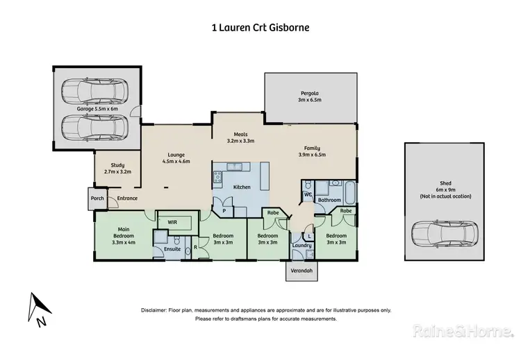 Floorplan of Homely house listing, 1 Lauren Court, Gisborne VIC 3437