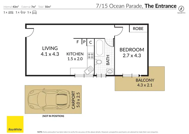 Floorplan of Homely unit listing, 7/15 Ocean Parade, The Entrance NSW 2261