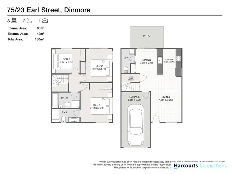 Floorplan of Homely townhouse listing, 75/23 Earl Street, Dinmore QLD 4303