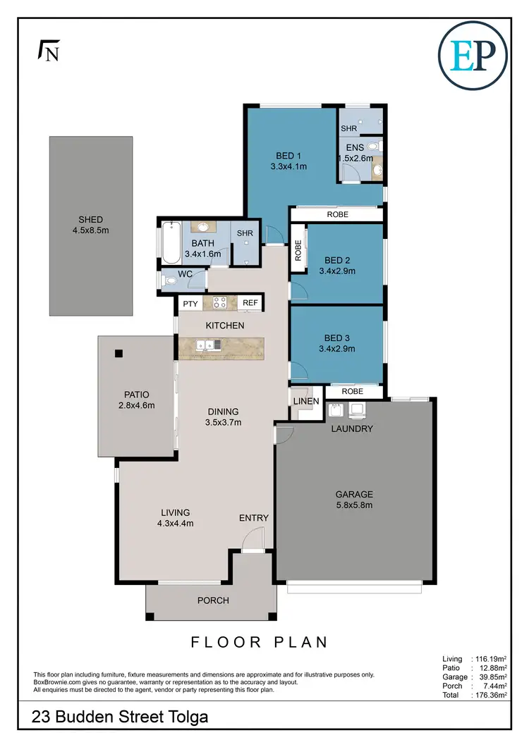 Floorplan of Homely house listing, 23 BUDDEN STREET, Tolga QLD 4882