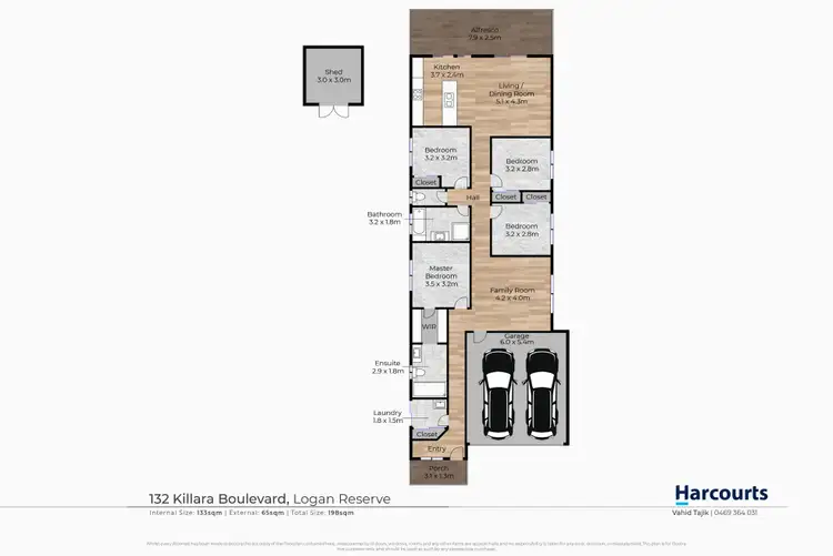 Floorplan of Homely house listing, 132 Killara Boulevard, Logan Reserve QLD 4133