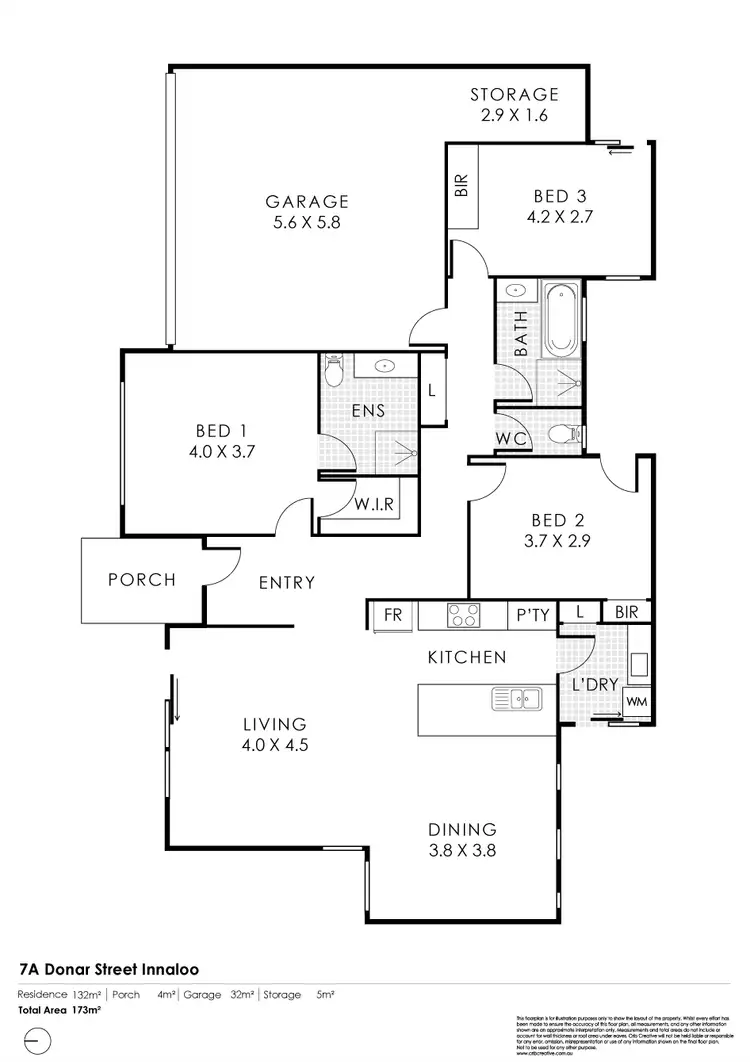 Floorplan of Homely villa listing, 7A Donar Street, Innaloo WA 6018