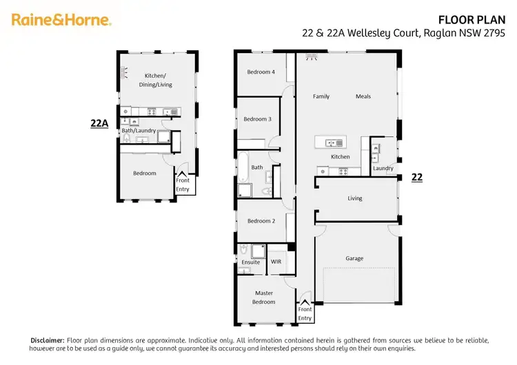 Floorplan of Homely house listing, 22 & 22A Wellesley Court, Raglan NSW 2795