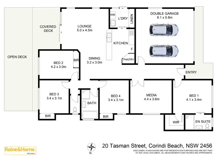 Floorplan of Homely house listing, 20 Tasman Street, Corindi Beach NSW 2456