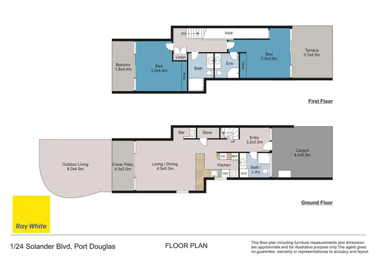 Floorplan of Homely apartment listing, 1/24 Solander Boulevard, Port Douglas QLD 4877