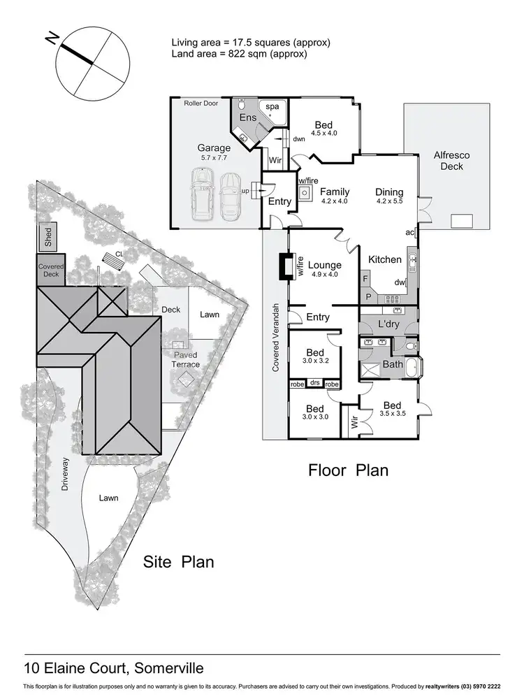 Floorplan of Homely house listing, 10 Elaine Court, Somerville VIC 3912