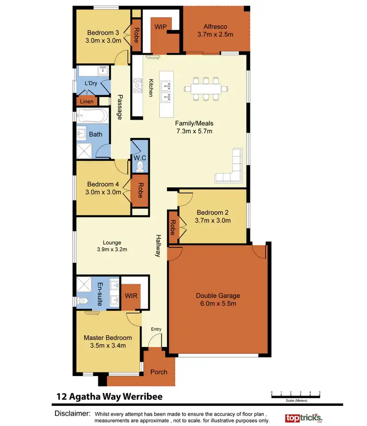 Floorplan of Homely house listing, 12 Agatha Way, Werribee VIC 3030