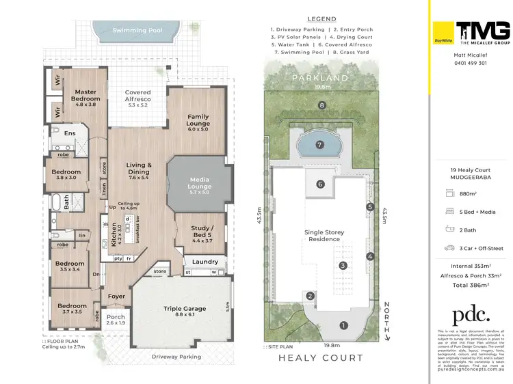 Floorplan of Homely house listing, 19 Healy Court, Mudgeeraba QLD 4213