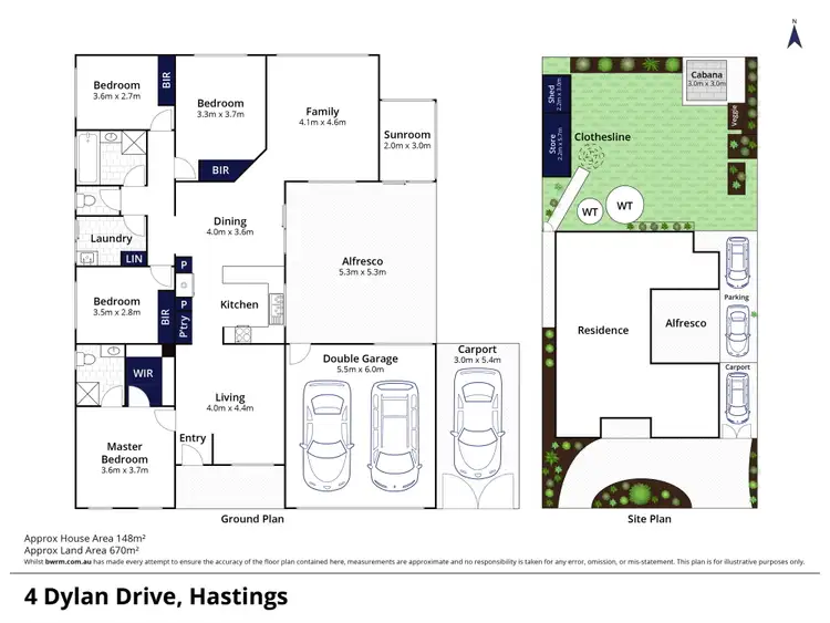 Floorplan of Homely house listing, 4 Dylan Drive, Hastings VIC 3915