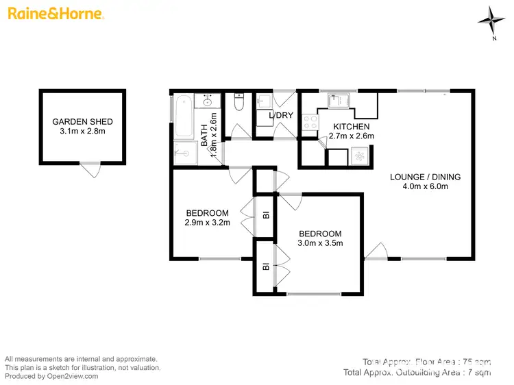 Floorplan of Homely unit listing, 2/13 Pollock Place, Sorell TAS 7172